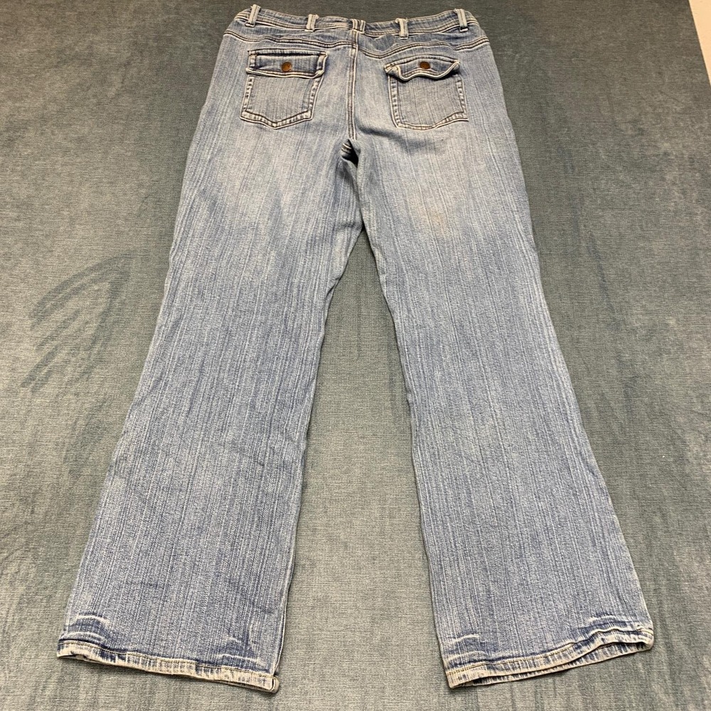 Venezia Jeans Womens 14 32x31 Blue Denim Stretch Medium Wash Mid Rise Straight